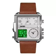 Lujo Reloj Skmei Cuadrada Fechador Cronógrafo For Hombre