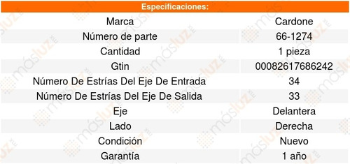 Flecha Homocinetica Delantera Derecha Sw2 1994 Al 2001 Foto 4