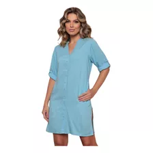 Camisão Feminino Moda Praia Chemise Premium Confortável