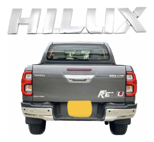 Foto de Emblema Hilux Toyota Cromado Platn Accesorio Lujo Pickup