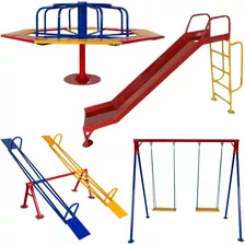 Brinquedos Para Playground Kit Médio Com Escorregador Grande