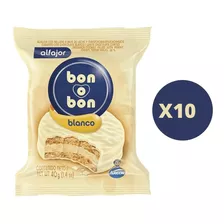 Alfajor Bon O Bon Simple Blanco X10 Un *golosinas Del Sur*