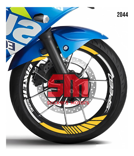 Stickers Reflejantes Para Rin De Moto Suzuki Gixxer Nid 2044 Foto 2