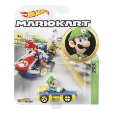 Hot Wheels Mario Kart Colecionável Gbg25 Mattel Cor Luigi