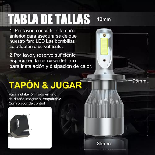 12000lm Faros Led Y Bombilla Antiniebla H4 Para Volkswagen Foto 4