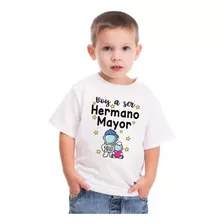 Playera Voy A Ser Hermano 2022 Algodon Sorpresa Infantil