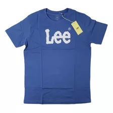 Camiseta Lee Masculina Manga Curta Logo 100% Algodao