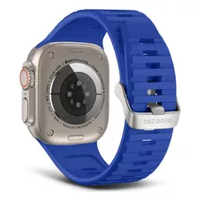 Banda Para Apple Watch 49mm De Silicona Ut Decoded Azul