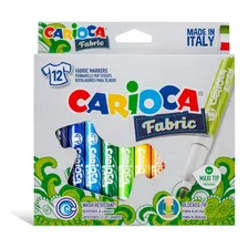 Plumones Fabric Para Tela 12 Colores Carioca
