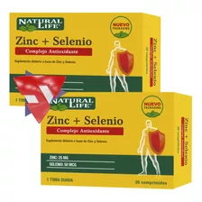 Zinc + Selenio Complejo Antioxidante 2 Cajas X 30 Comp