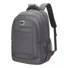 Mochila Bolsa Masculina Básica Escolar Faculdade Notebook Cor Cinza