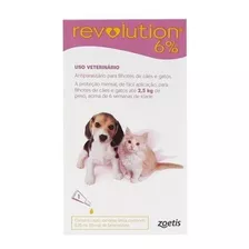 Revolution 6% Filhotes Cães Gatos Ate 2,5 Kg 1 Pipeta