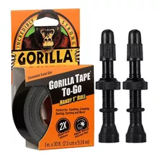 Fita Aro Tubeless Gorilla Tape 25mm + Par Válvulas Alumínio