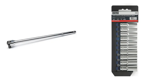 Kit Bremen: Llave Fuerza Enc 3/8 20cm Profesional + Juego Llaves Tubo Largos Enc 3/8 6-15mm 10pz