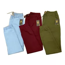 Kit 3 Calças Jogger Masculina Jeans Com Punho Elastico