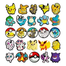 25 Pines Pokemon Pikachu Personajes Sandalias Tipo Crocs
