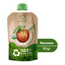 Puré De Frutas Orgánico Ama Manzana Squeeze 90 G