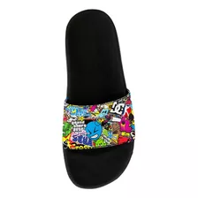 Chinelo Slide Masculino Personalizado Desenho Colorido