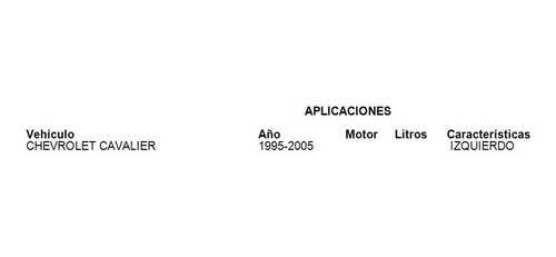 Espejo Izquierdo Manual Chevrolet Cavalier 4 Ptas 2001 2002 Foto 2