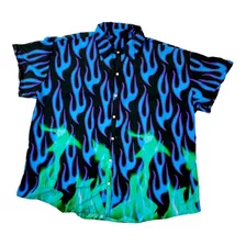 Camisa Llamas Azules