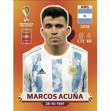 Figurita Mundial Qatar 2022 Panini - # Arg4 - Marcos Acuña