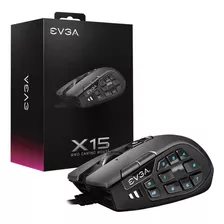 Mouse Gamer Evga X15 Mmo 16000 Dpi 20 Botones Negro