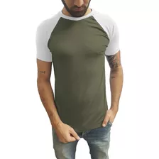 Camiseta Masculina Raglan Manga Curta