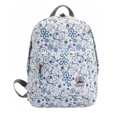 Mochila Escolar Chenson Republic Vix By Chenson Floral Cor Branco