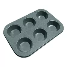 Molde Teflon Premium Muffins Cupcakes Antiadher- Sheshu Home Color Gris