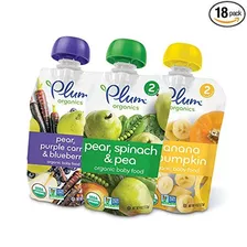 Plum Organics Etapa 2, El Bebé Orgánico Alimentos, Frutas Y 