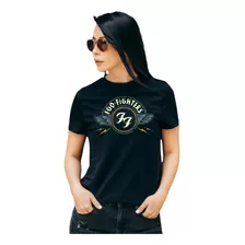 Camiseta Feminina Foo Fighters Banda De Rock 100% Algodão