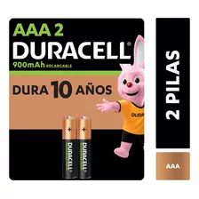 Pila Recargable Duracell Tamaño Aaa 2 Unidades 900 Mah