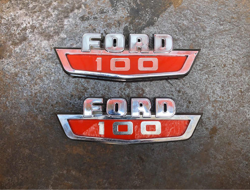Emblemas Laterales De Cofre Ford Pickup 1962 1963 1964 Foto 5
