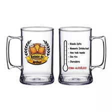 50 Canecas Frente/verso Chopp Acrílico 450ml Personalizadas