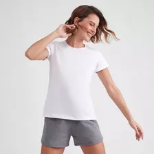 Camiseta Baby Look Básica Feminina Basicamente 100% Algodão