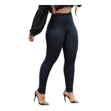 Calça Legue Jeans Modeladora Cintura Alta Com Bolso Moda Est