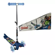 Patinete Infantil Avengers 3 Rodas Com Luzes Adulto Dobravel