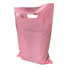 Bolsas Plástica Para Boutique Color Rosado 20x30 