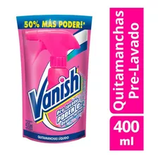 Vanish Quitamanchas Pre Lavado Poder 02 Rosa Repuesto 400ml