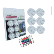 Set De 6 Luces Sumergibles Led Ideal Para Decorar.