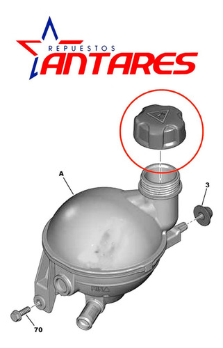 Tapa Deposito Expansion Para Citroen Saxo 1.6 1996 1999 Tu5j Foto 5