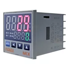 Controlador De Temperatura 100-240vca Mc42-2rs 2al Metaltex