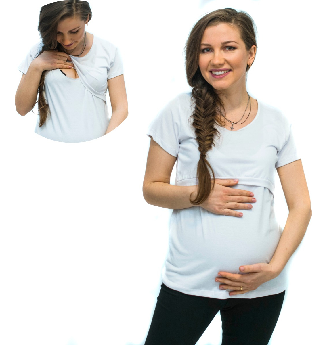 Combo 2 Remeras Para Amamantar Lactancia Embarazo