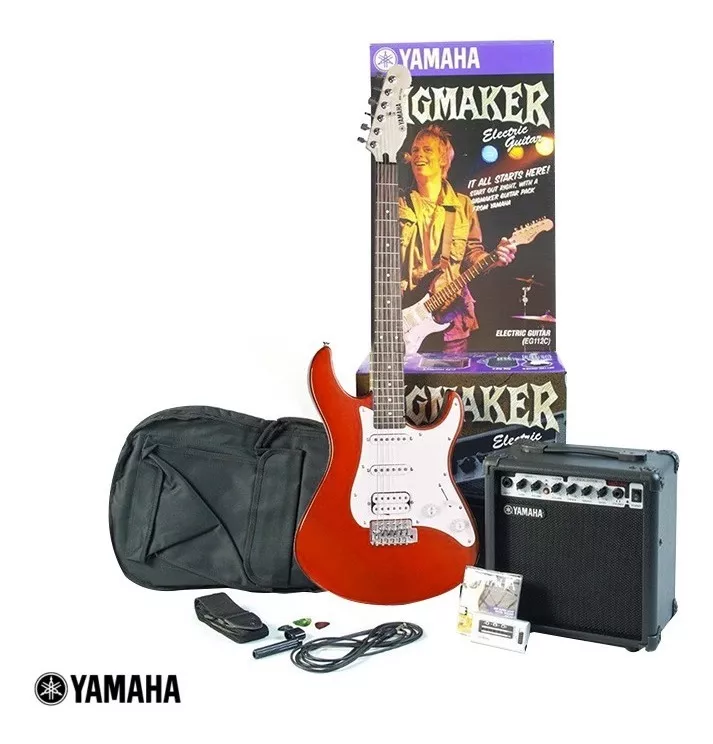 Combo De Guitarra Eléctrica Yamaha Gigmaker Eg112 Negro Y Ro