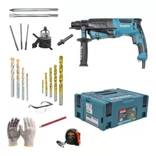 Martelete Makita 830w Rompedor Furadeira Impacto C/ Mega Kit