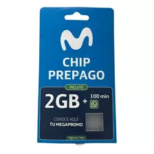 Chip Movistar 100min + 2 Gb