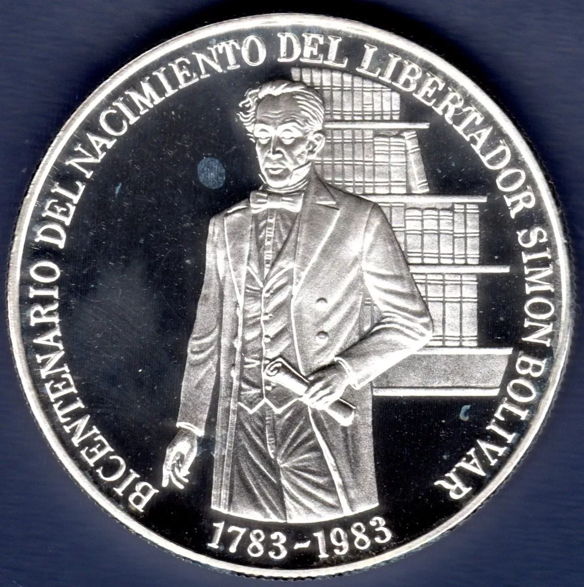 Moneda Plata Del Bicentenario Del Nacimiento Del Libertador