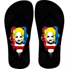 Chinelo Sandalia Personalizada Geek Alerquina Preto