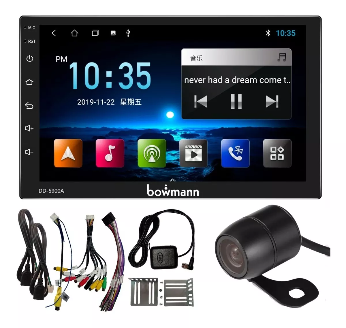 Radio Carro Android 10 Wifi Gps Pantalla Tactil Usb Bowmann