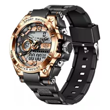 Lige Reloj Deportivo Digital Para Hombre Dorado 